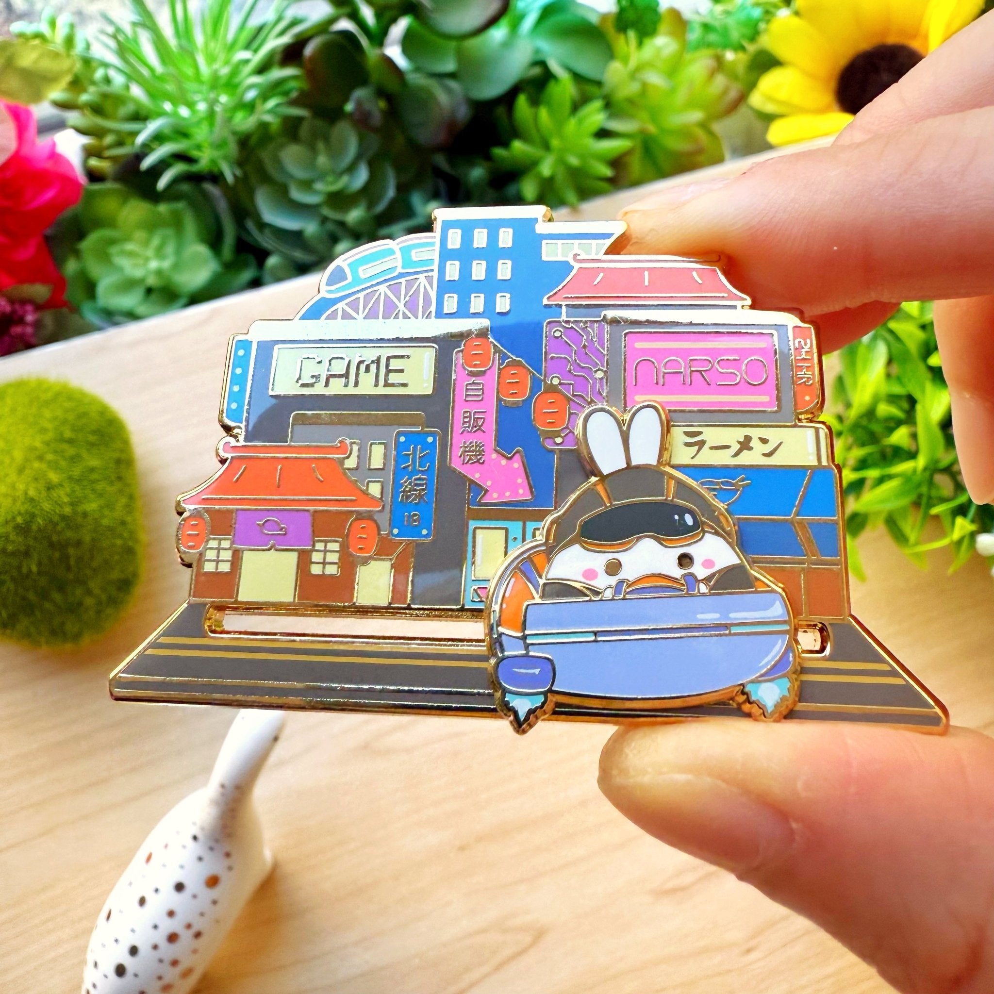 Enamel Pin - Lil' Cyber City (Interactive) - SumLilThings
