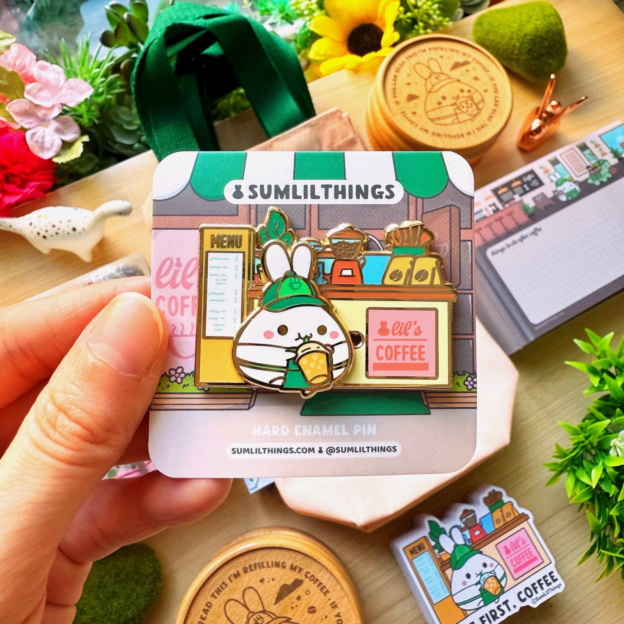 Enamel Pin - Lil's Coffee Shop (Interactive Slider) - SumLilThings