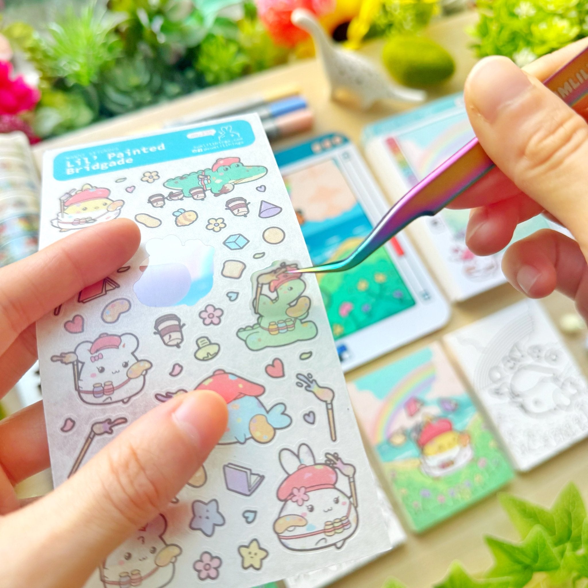 Enamel Tweezer - Lil' Painted Brigade (Fine Point) - SumLilThings