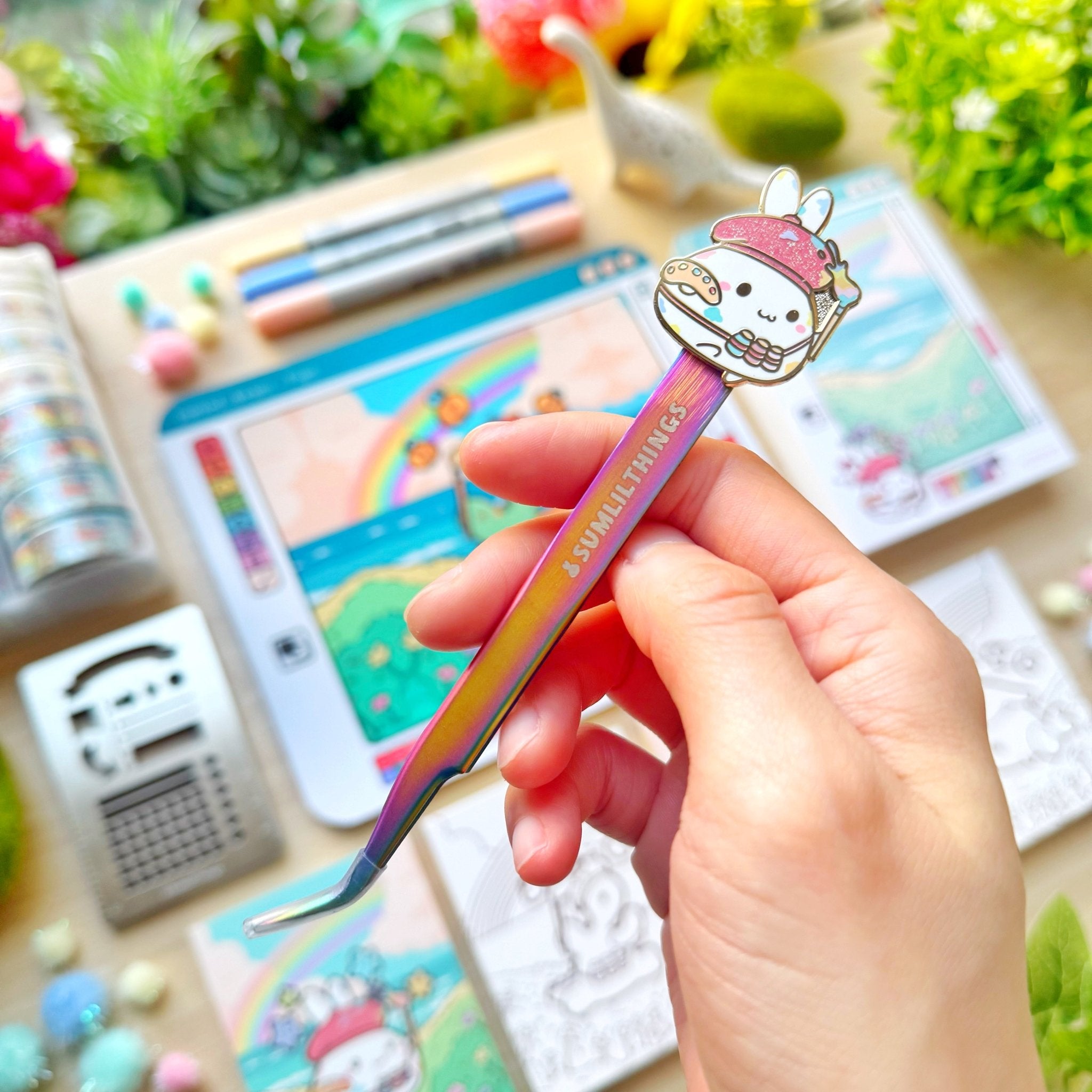 Enamel Tweezer - Lil' Painted Brigade (Fine Point) - SumLilThings