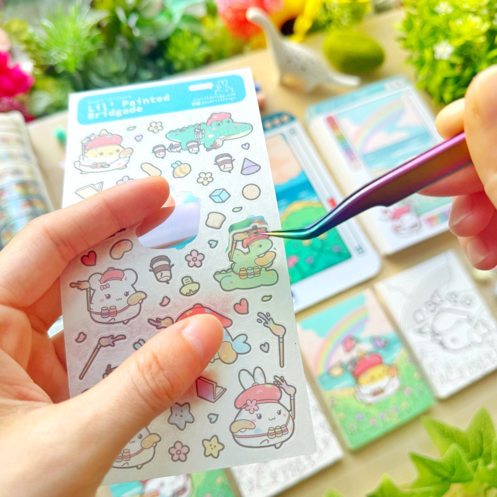 Enamel Tweezer - Lil' Painted Brigade (Fine Point) - SumLilThings