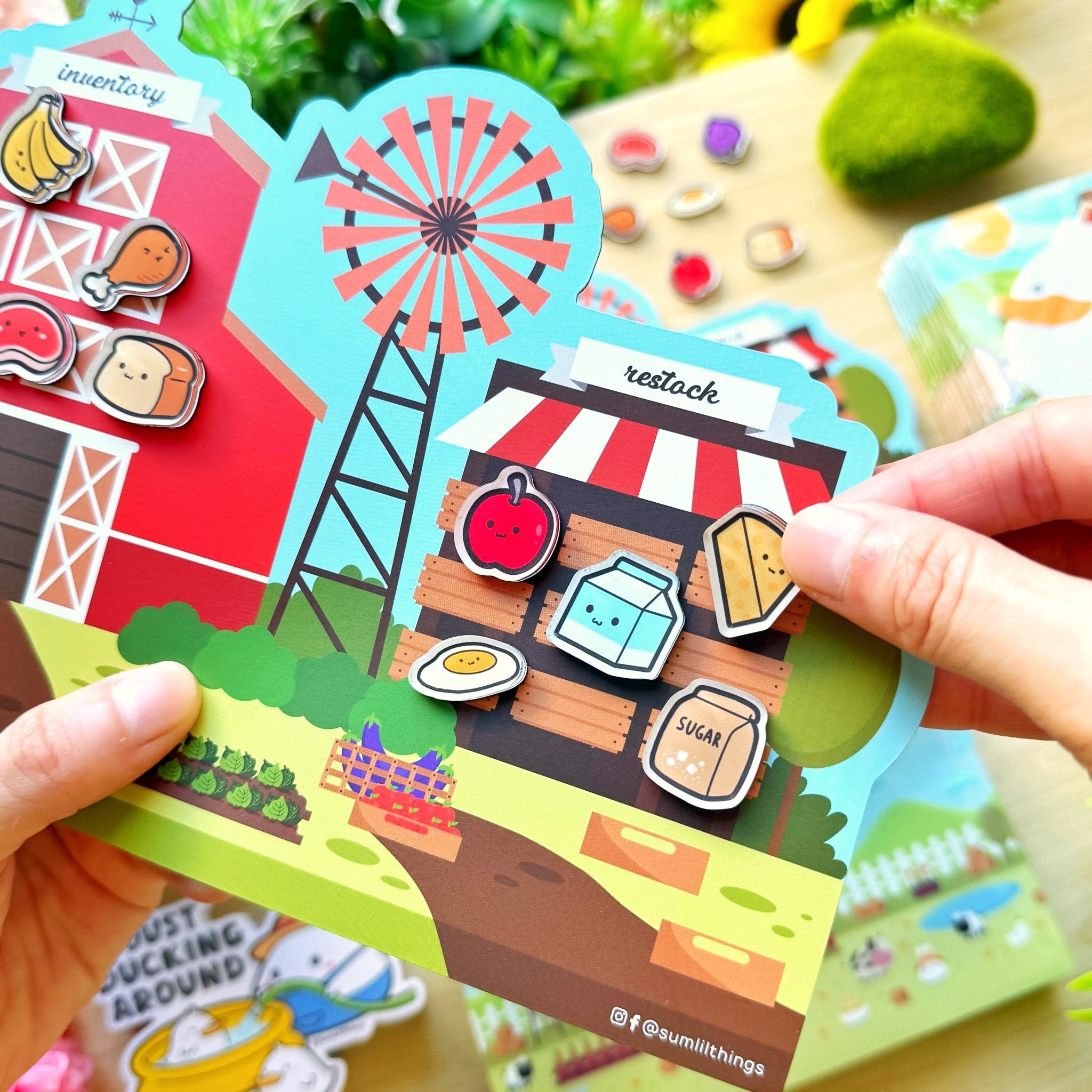 Fridge Grocery List & Acrylic Magnets Set - SumLilThings