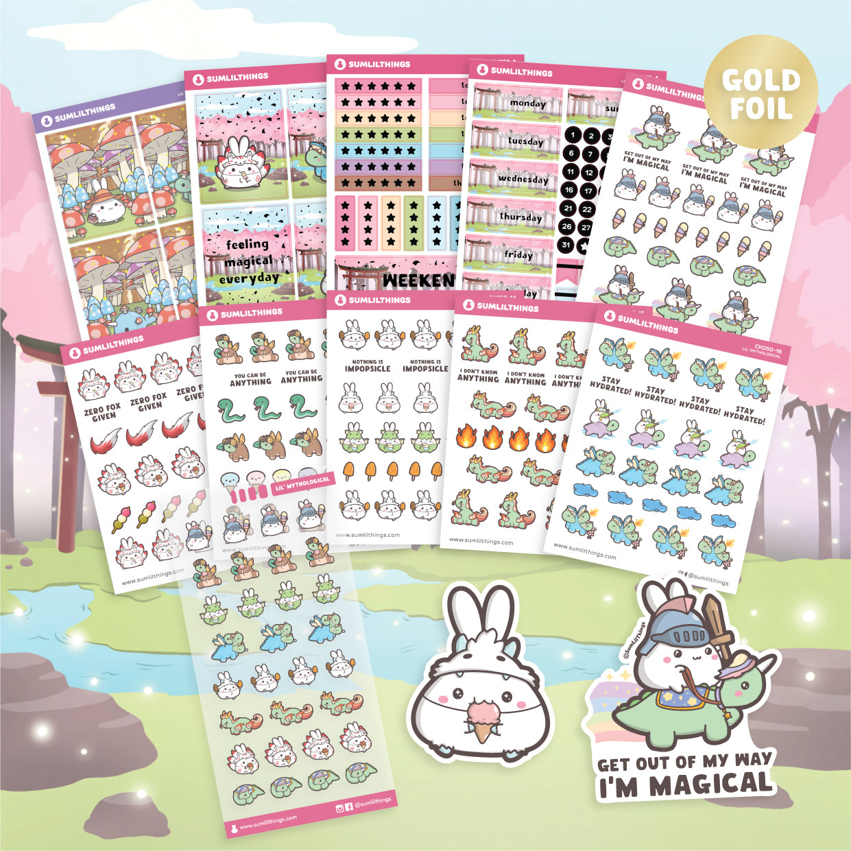 SumLilThings Sept 2023 Generic Sticker Subscription