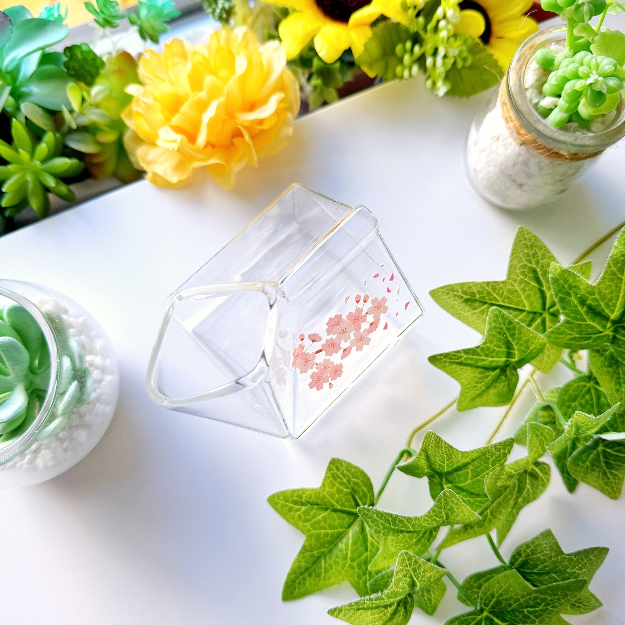 Glass Milk Carton - Matcha Cookies - SumLilThings