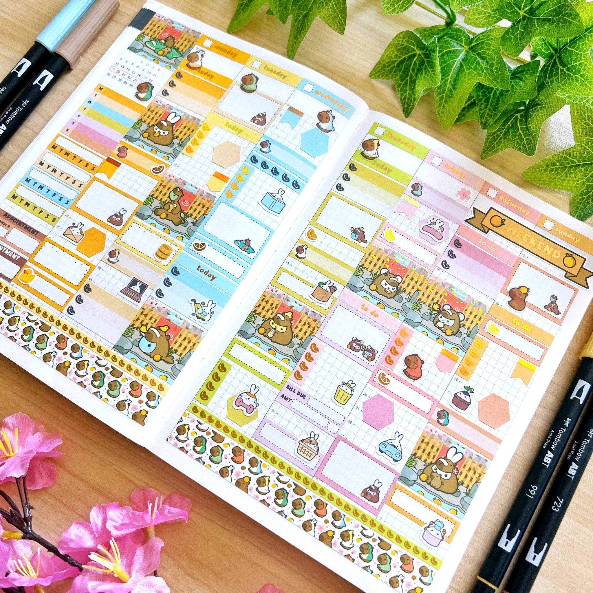 Hobonichi COUSIN - Be Capy & Chill - Holo Gold - SumLilThings