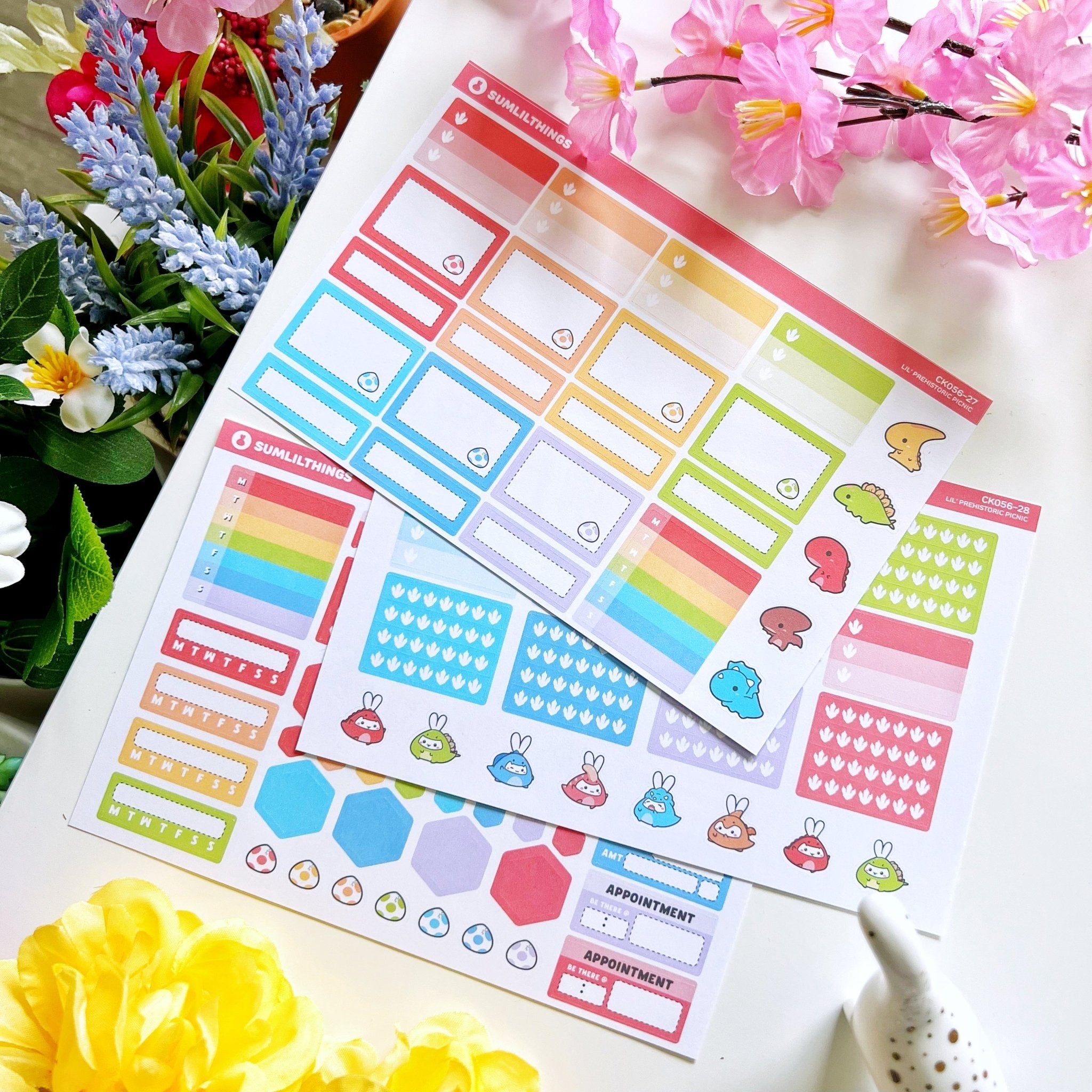 Hobonichi COUSIN - Lil' Dino Picnic- Holo Foil - SumLilThings