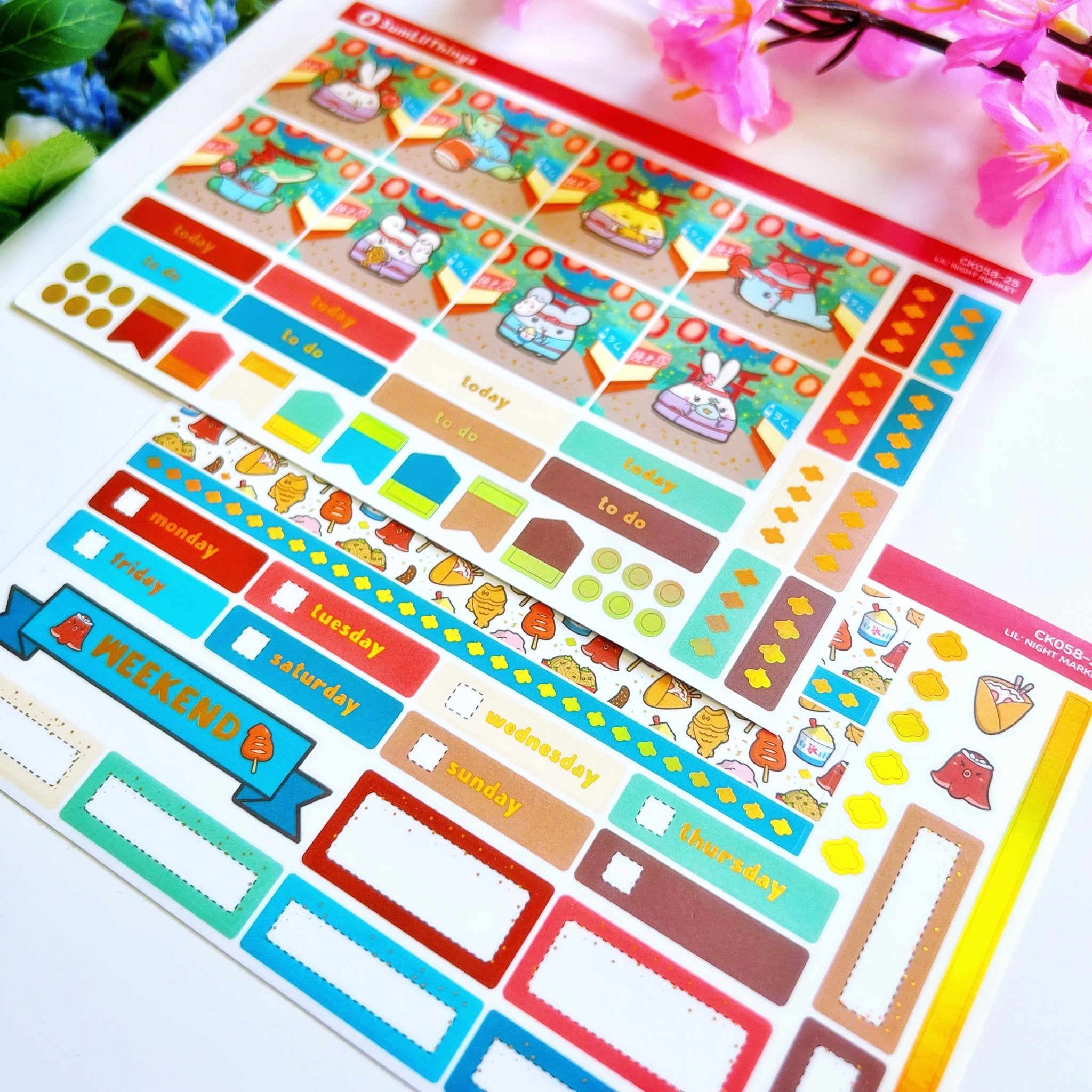 Hobonichi COUSIN - Lil' Night Market - Holo Gold - SumLilThings