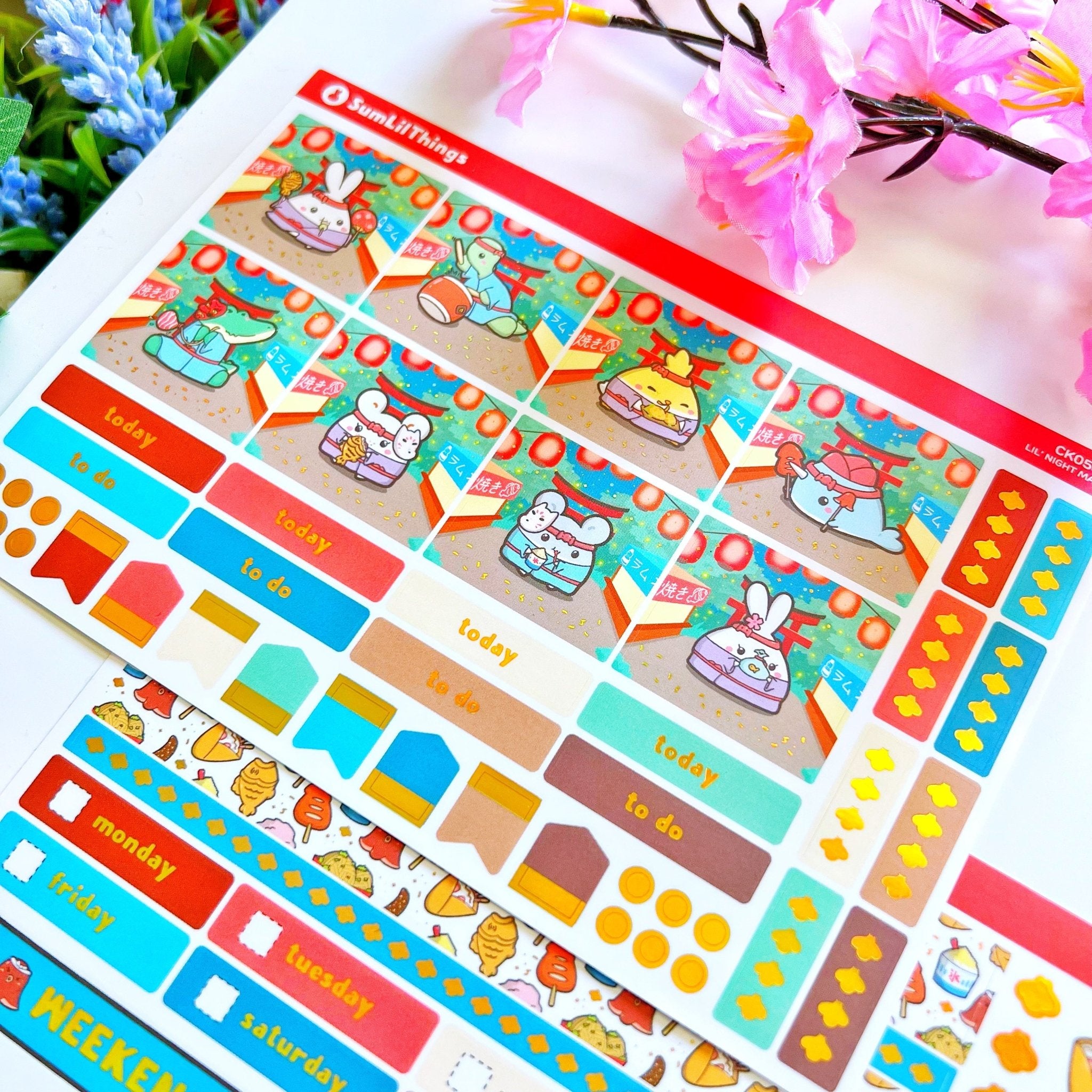 Hobonichi COUSIN - Lil' Night Market - Holo Gold - SumLilThings