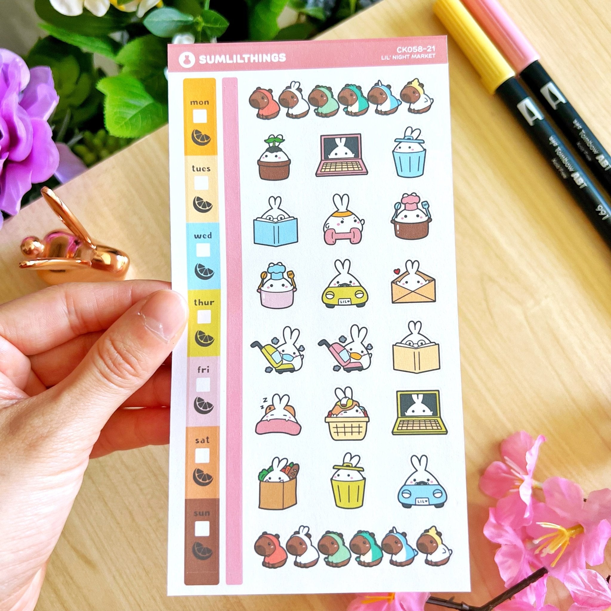 Hobonichi WEEKS - Be Capy & Chill - Holo Gold - SumLilThings