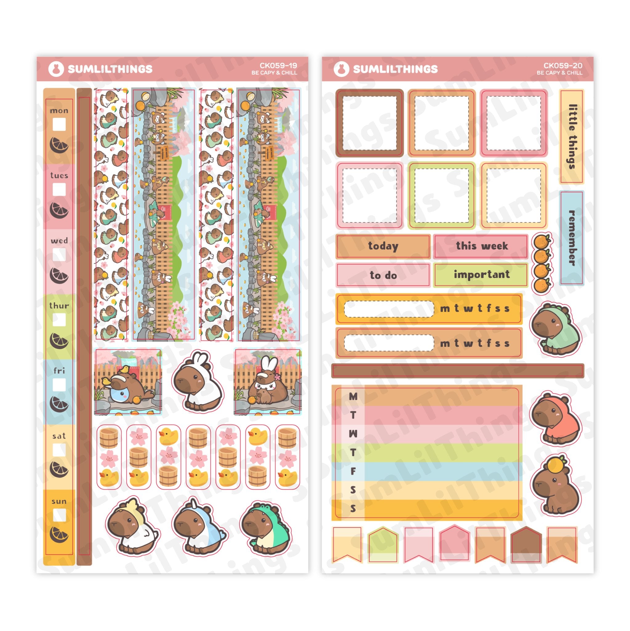 Hobonichi WEEKS - Be Capy & Chill - Holo Gold - SumLilThings