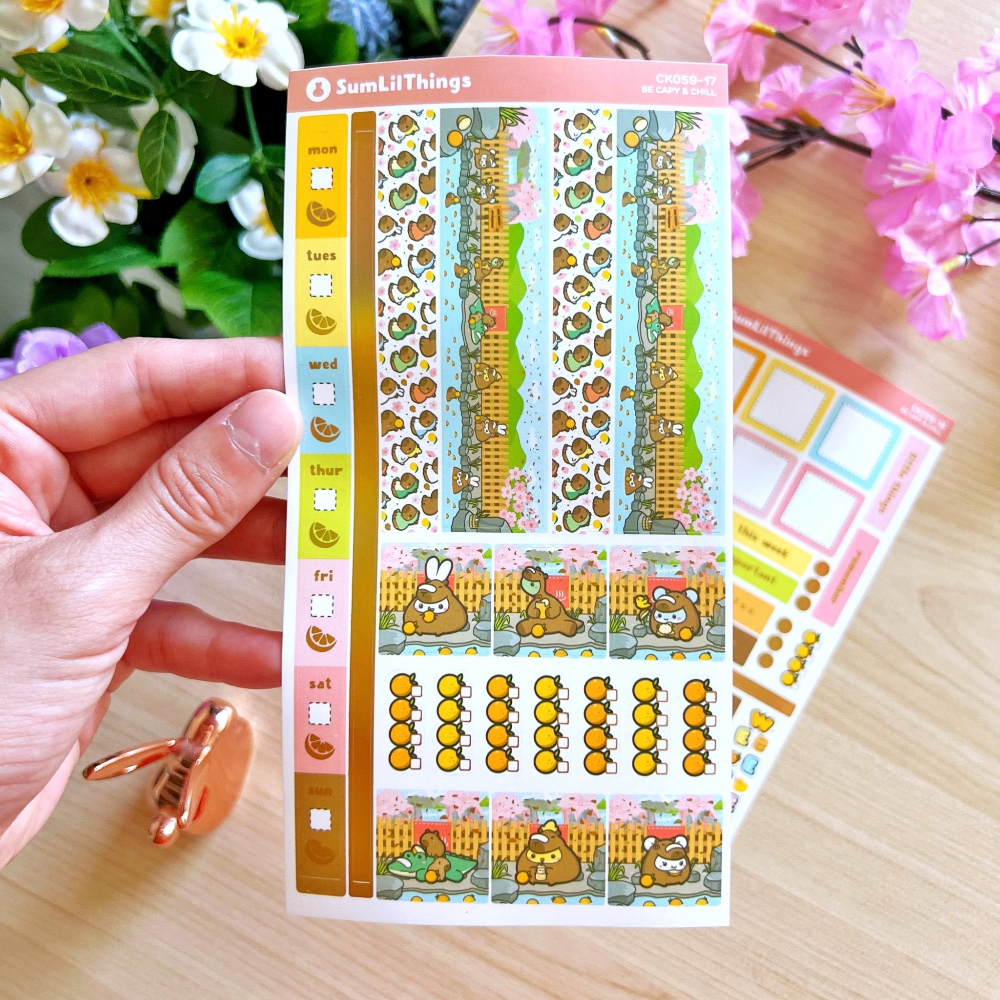 Hobonichi WEEKS - Be Capy & Chill - Holo Gold - SumLilThings