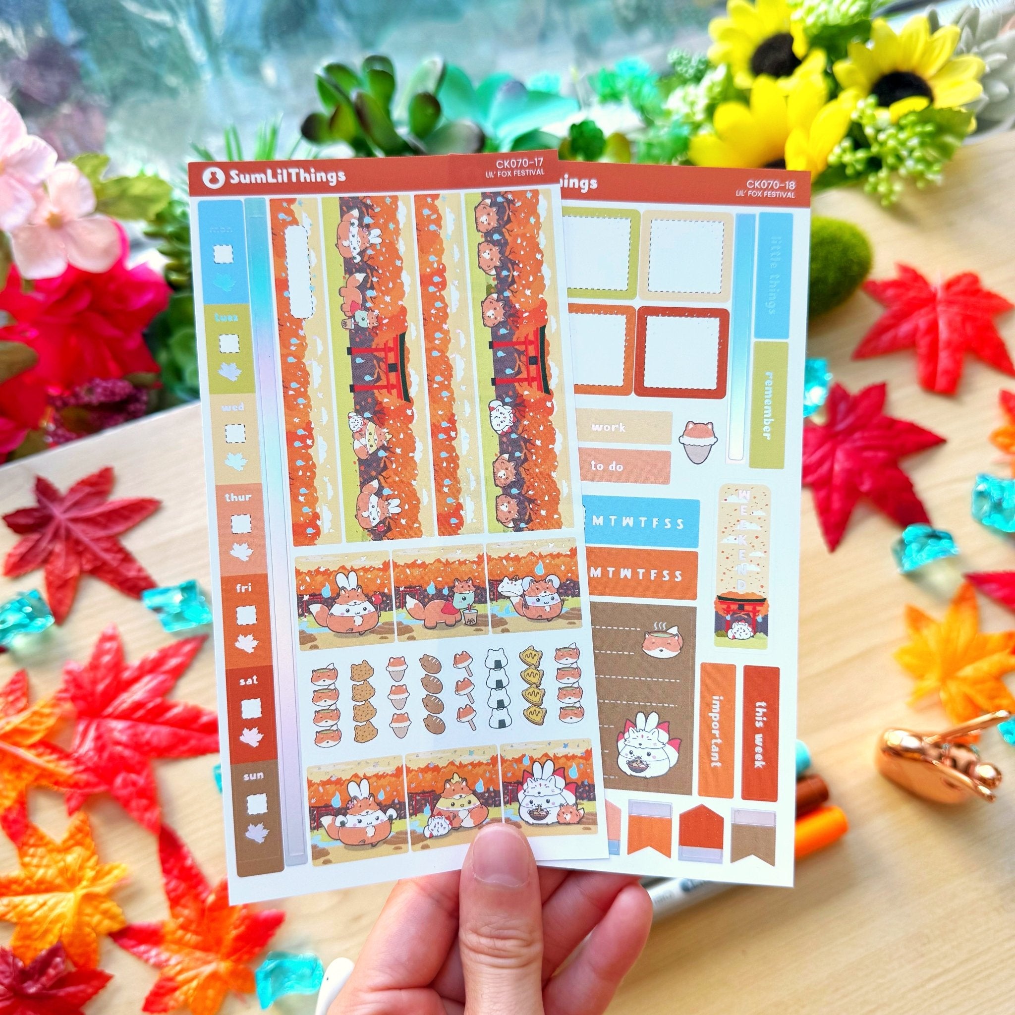 Hobonichi WEEKS - Lil' Fox Festival - Holo Foil - SumLilThings