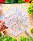 Isometric Scene Sticker - Cozy Bedroom (Small Mochi) - SumLilThings