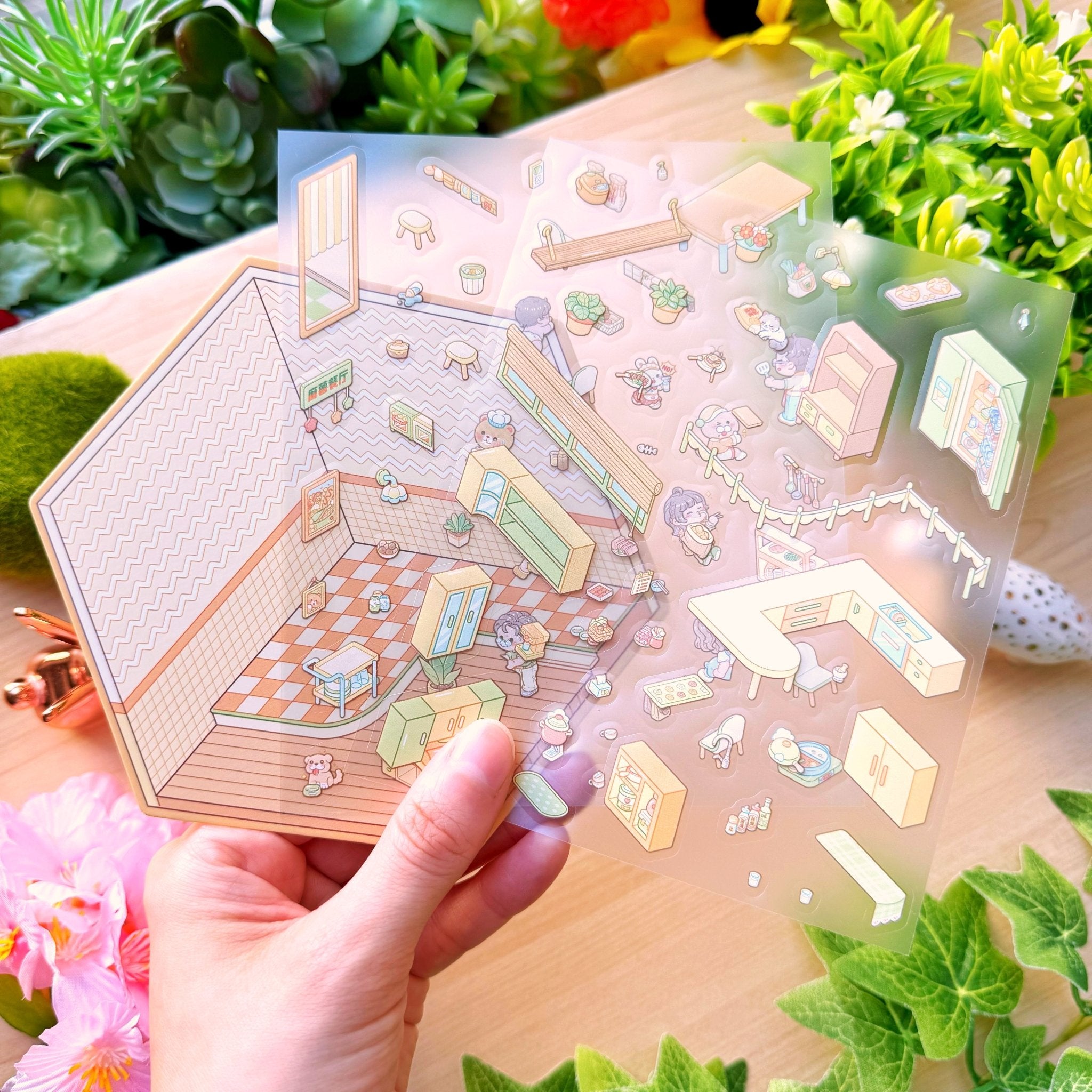 Isometric Scene Sticker - Delicious Kitchen (Small Mochi) - SumLilThings