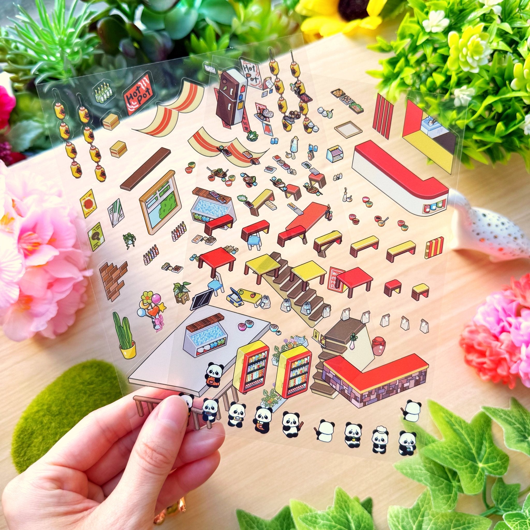 Isometric Scene Sticker - Flaming Hotpot (Series 4) - SumLilThings