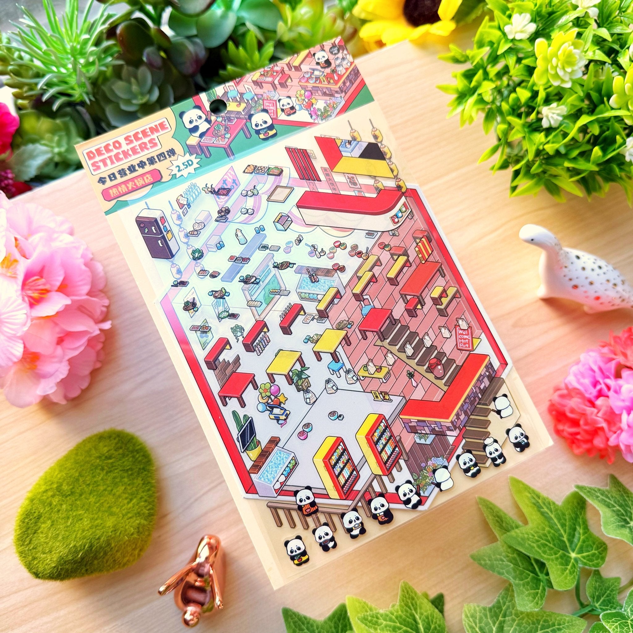 Isometric Scene Sticker - Flaming Hotpot (Series 4) - SumLilThings