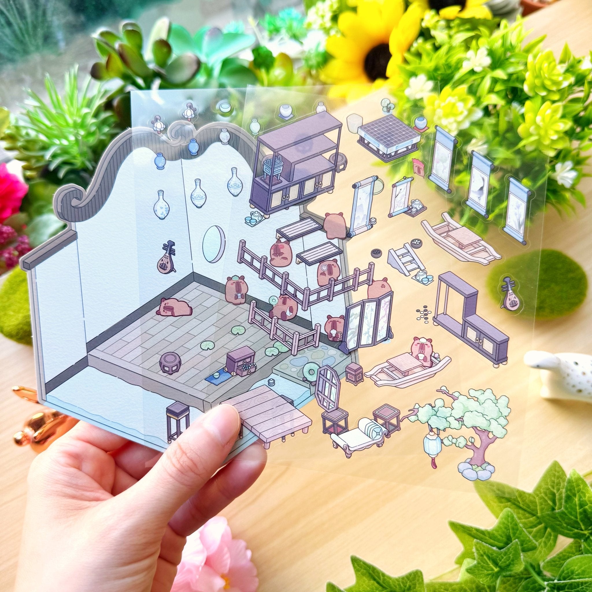 Isometric Scene Sticker - Treasure Pavilion (Simno Series 3) - SumLilThings