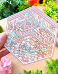 Isometric Scene Sticker - Vintage Study Room (Small Mochi) - SumLilThings
