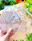 Isometric Scene Sticker - Vintage Study Room (Small Mochi) - SumLilThings