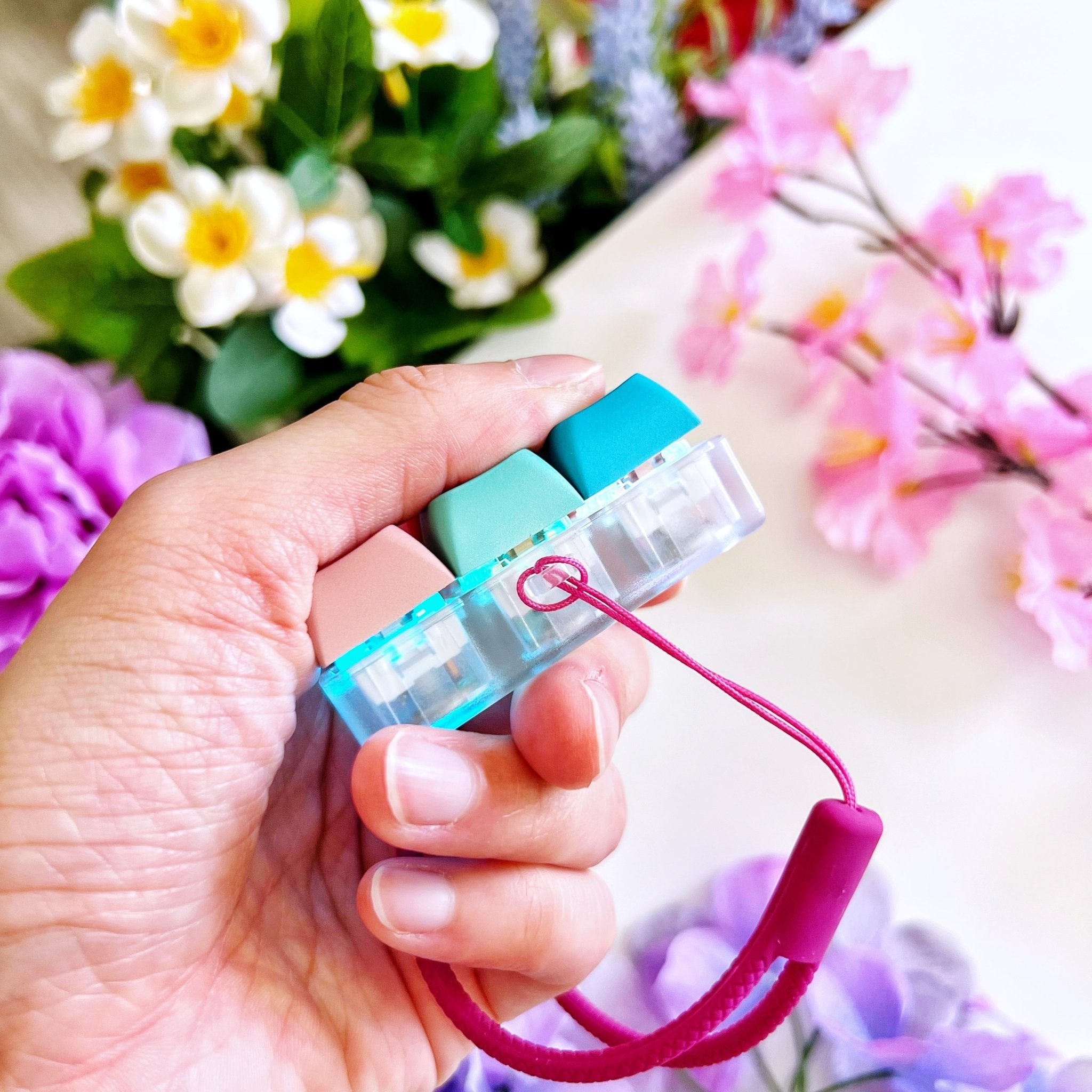 Keyboard Keychain - Japanese Street Snack (4 - Set) with LIGHTS - SumLilThings