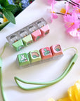 Keyboard Keychain - Matcha Munchies (4 - Set) with LIGHTS - SumLilThings