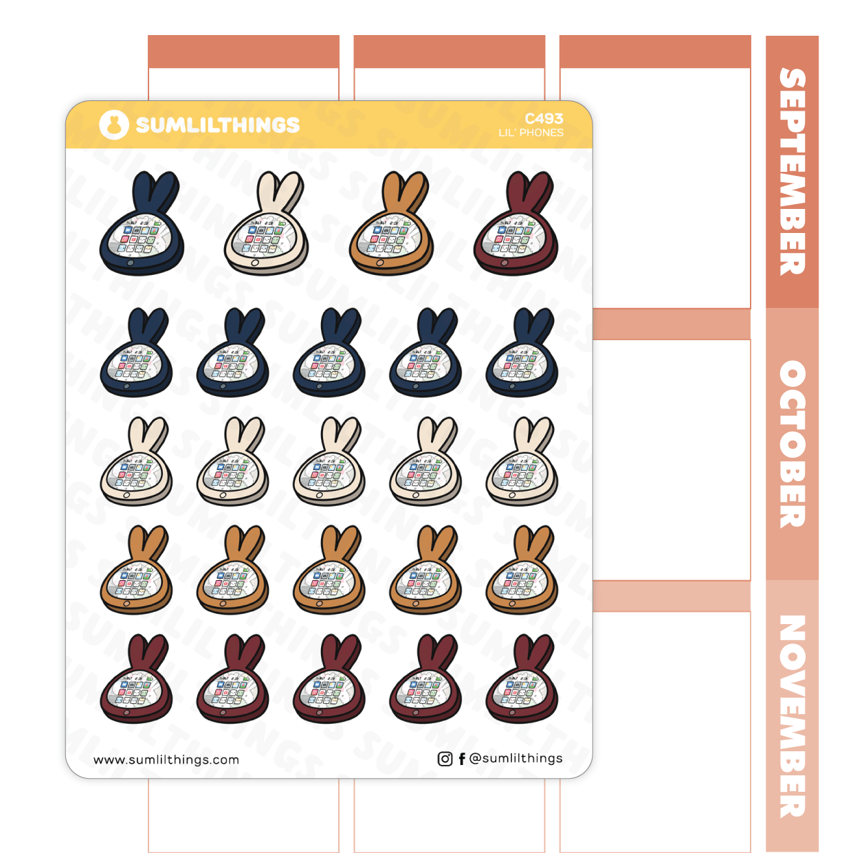 Lil' Autumn Phones Stickers - SumLilThings