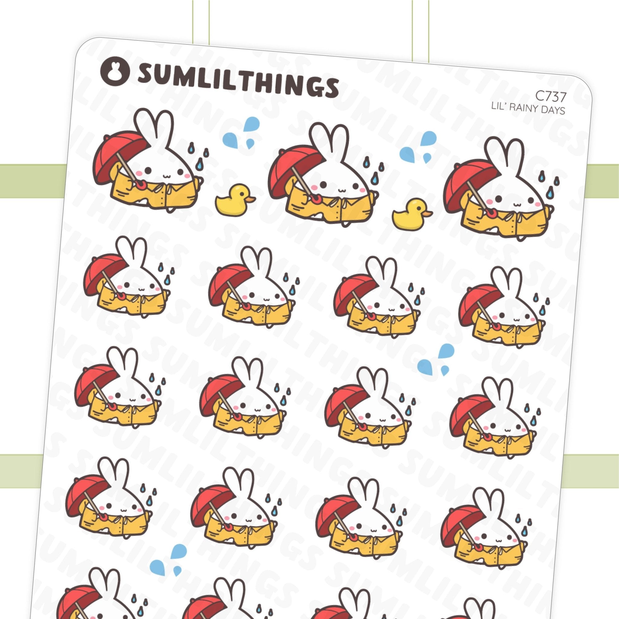 Lil' Rainy Days Stickers - SumLilThings