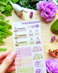 Seal Sticker - Healthy Habits (Lavender) - Washi - SumLilThings