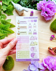 Seal Sticker - Healthy Habits (Lavender) - Washi - SumLilThings