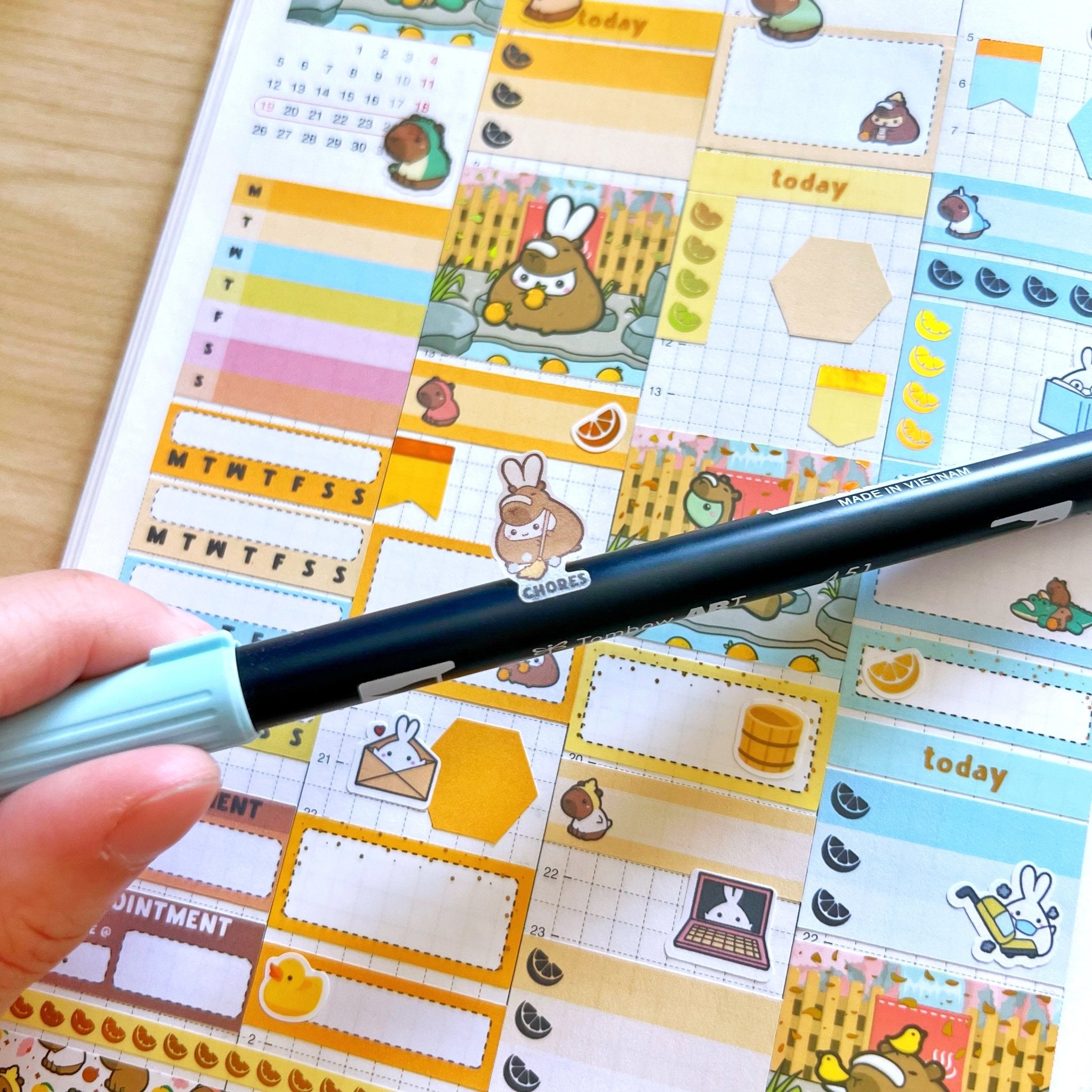 Seal Sticker - Lil' Capybara Life - Washi - SumLilThings