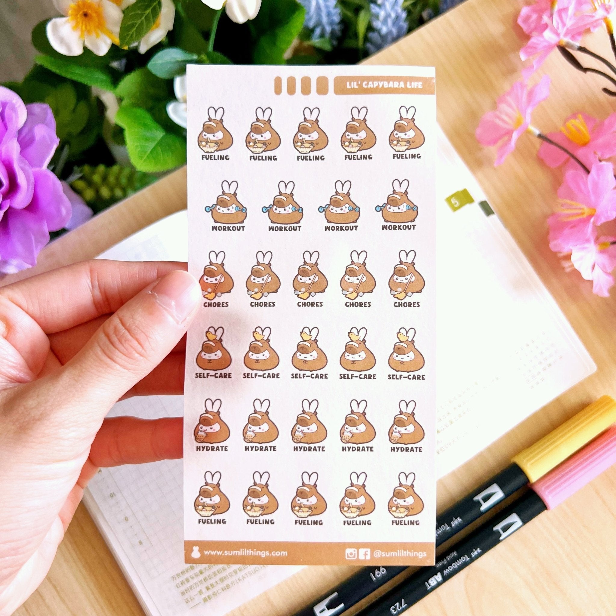 Seal Sticker - Lil' Capybara Life - Washi - SumLilThings