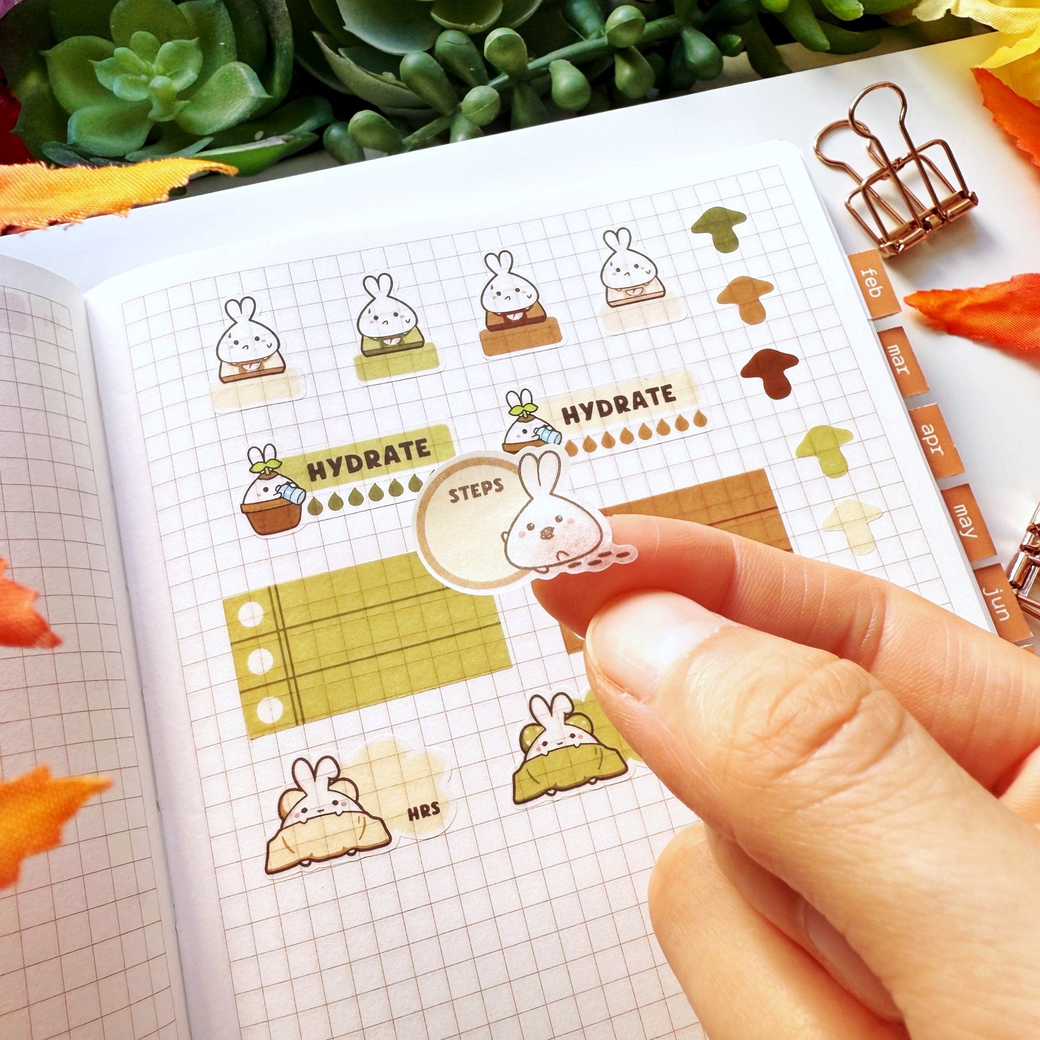 Seal Sticker - Lil' Healthy Habits (Forest Color) - Washi - SumLilThings