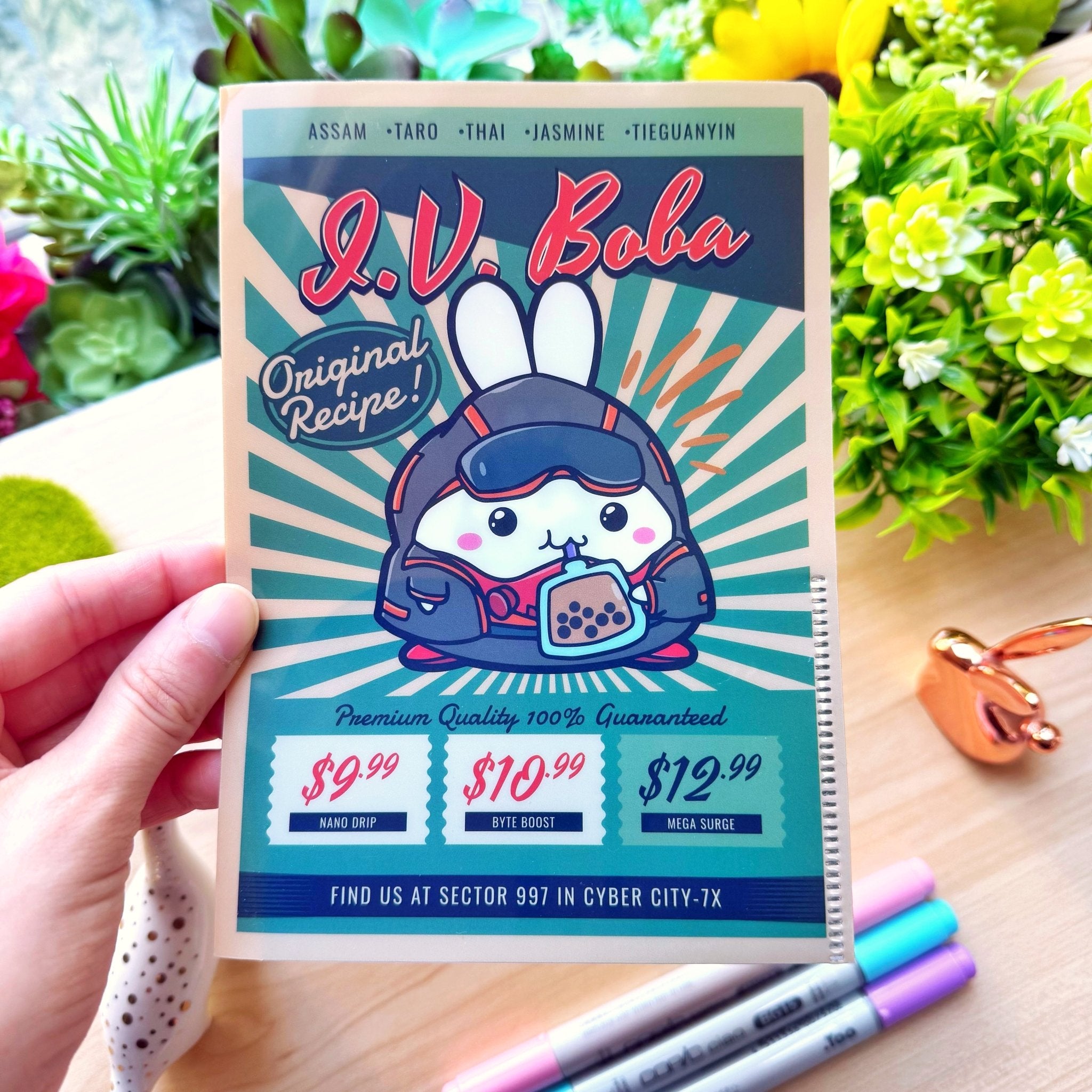 Sticker Folder - IV Boba Menu (B6 Size) - SumLilThings