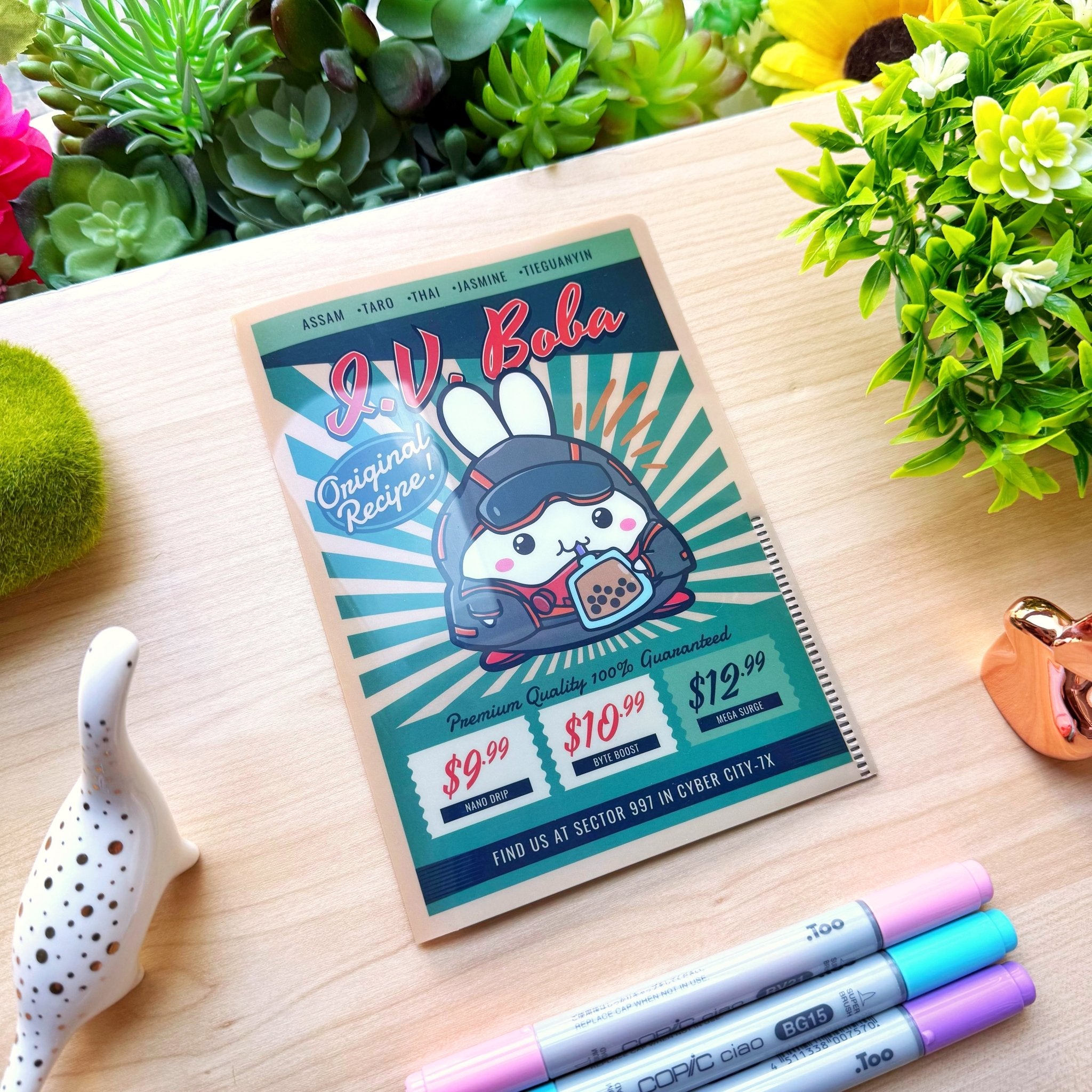 Sticker Folder - IV Boba Menu (B6 Size) - SumLilThings