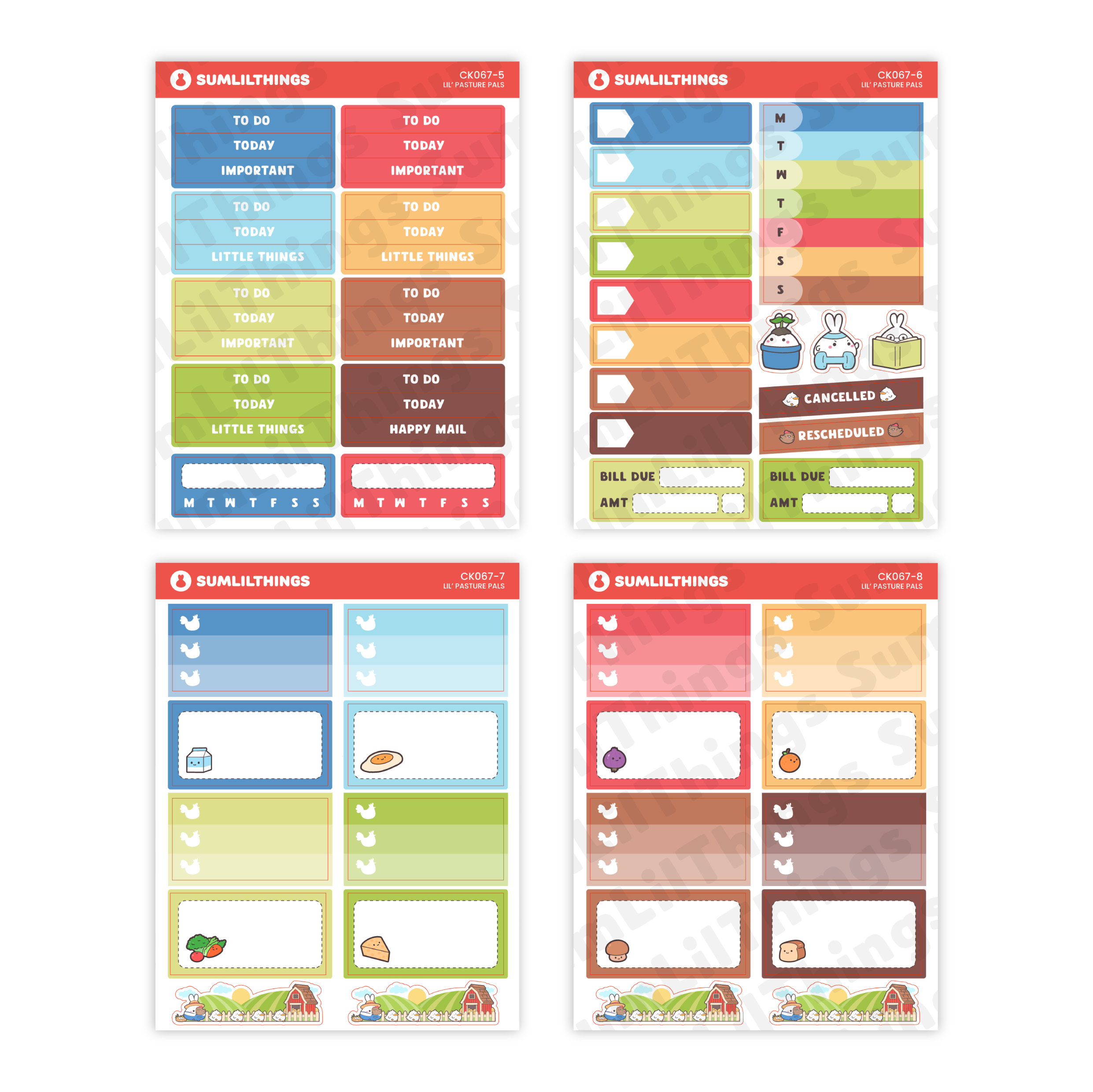 Vertical Kit - Lil' Pasture Pals (10 Pages) - Gold Foil