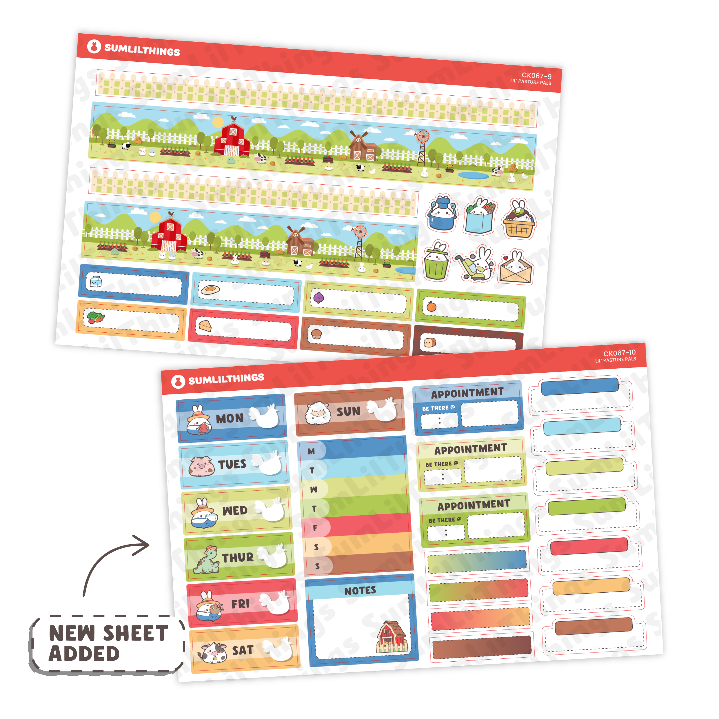 Vertical Kit - Lil' Pasture Pals (10 Pages) - Gold Foil