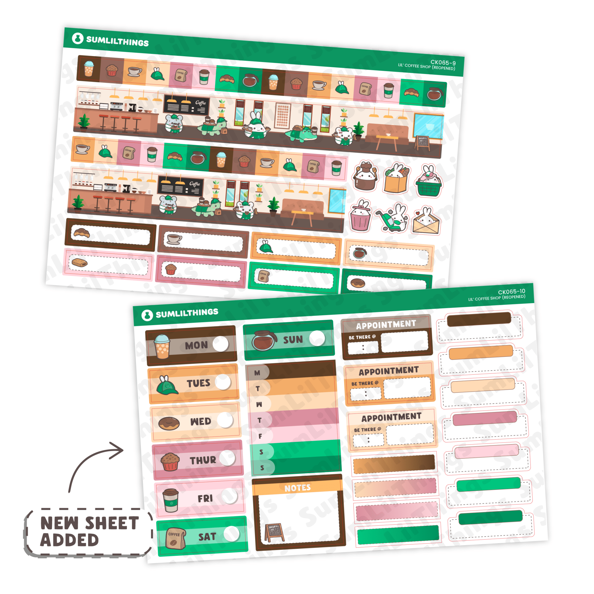 Vertical Kit - Lil' Coffee Shop (10 Pages) - Gold Foil - SumLilThings