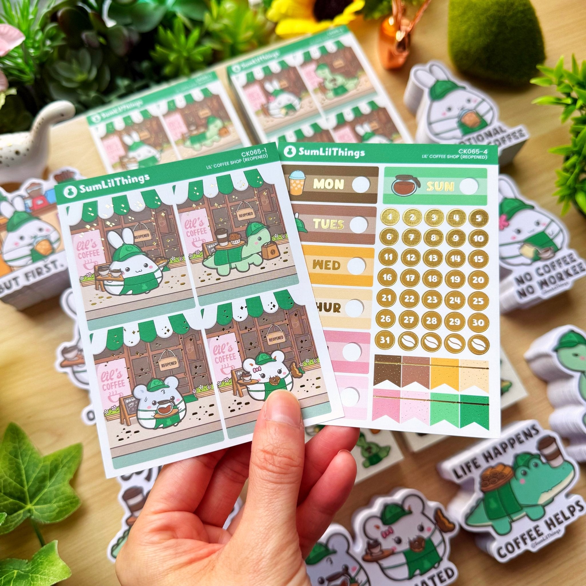 Vertical Kit - Lil' Coffee Shop (10 Pages) - Gold Foil - SumLilThings