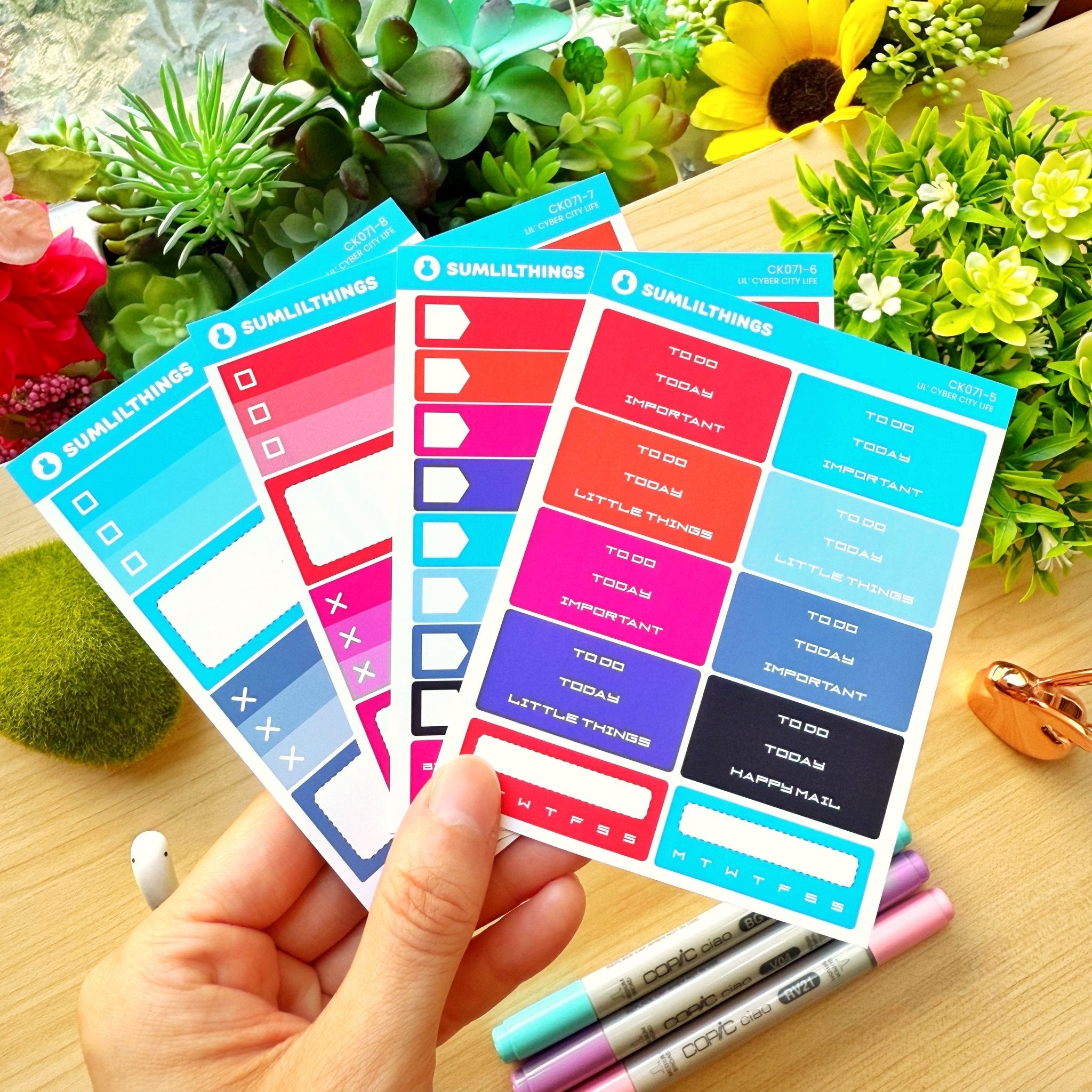 Vertical Kit - Lil' Cyber City (10 Pages) - Holo Gold Foil - SumLilThings