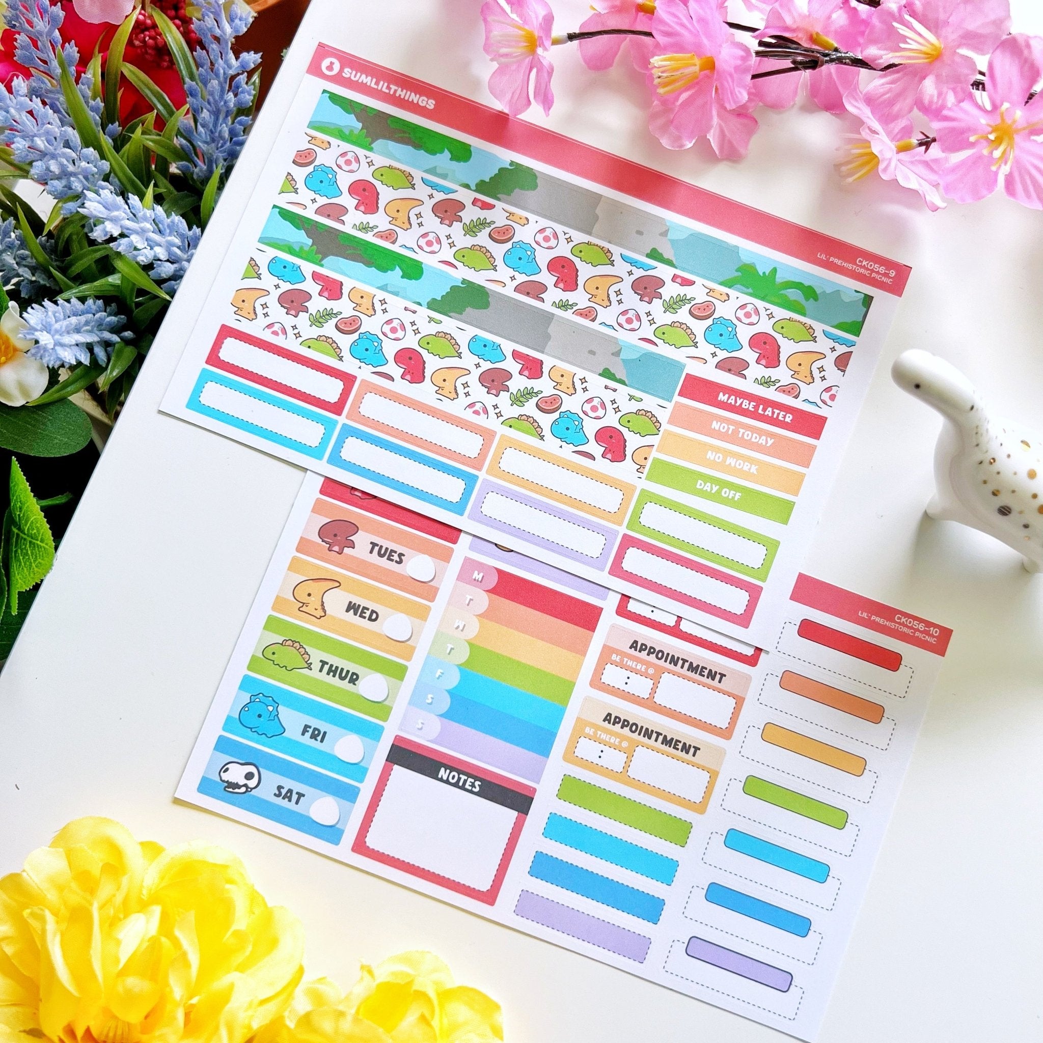 Vertical Kit - Lil' Dino Picnic (10 Pages) - Holo Foil - SumLilThings