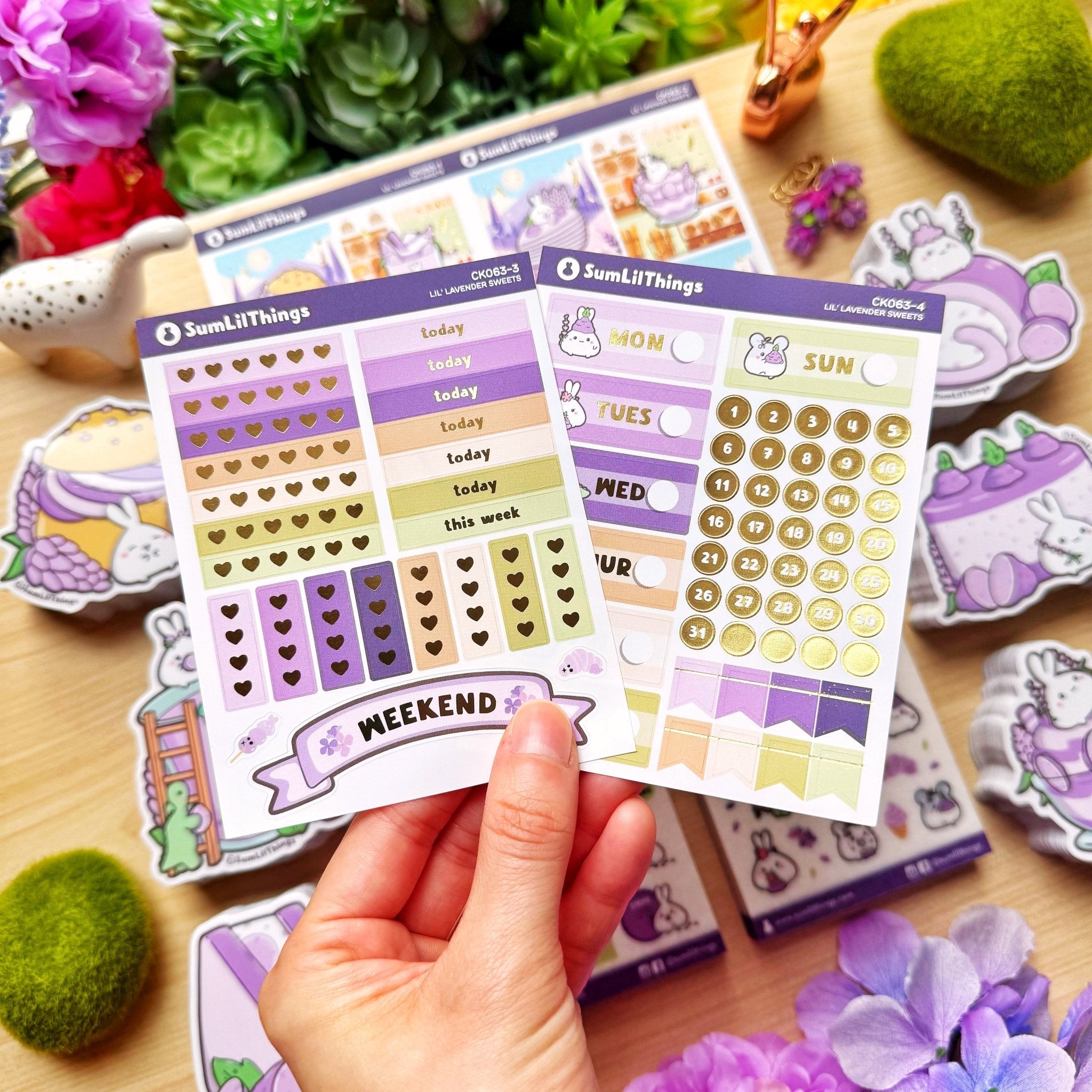 Vertical Kit - Lil' Lavender Sweets (10 Pages) - Holo Gold - SumLilThings