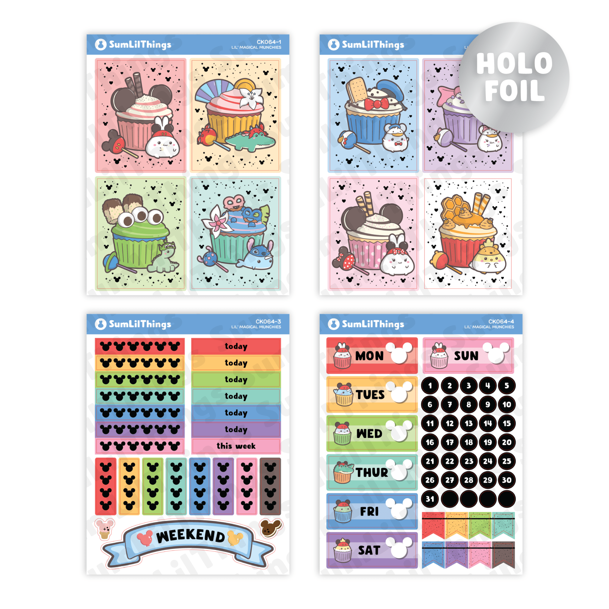Vertical Kit - Lil' Magical Munchies (10 Pages) - Holographic Foil - SumLilThings