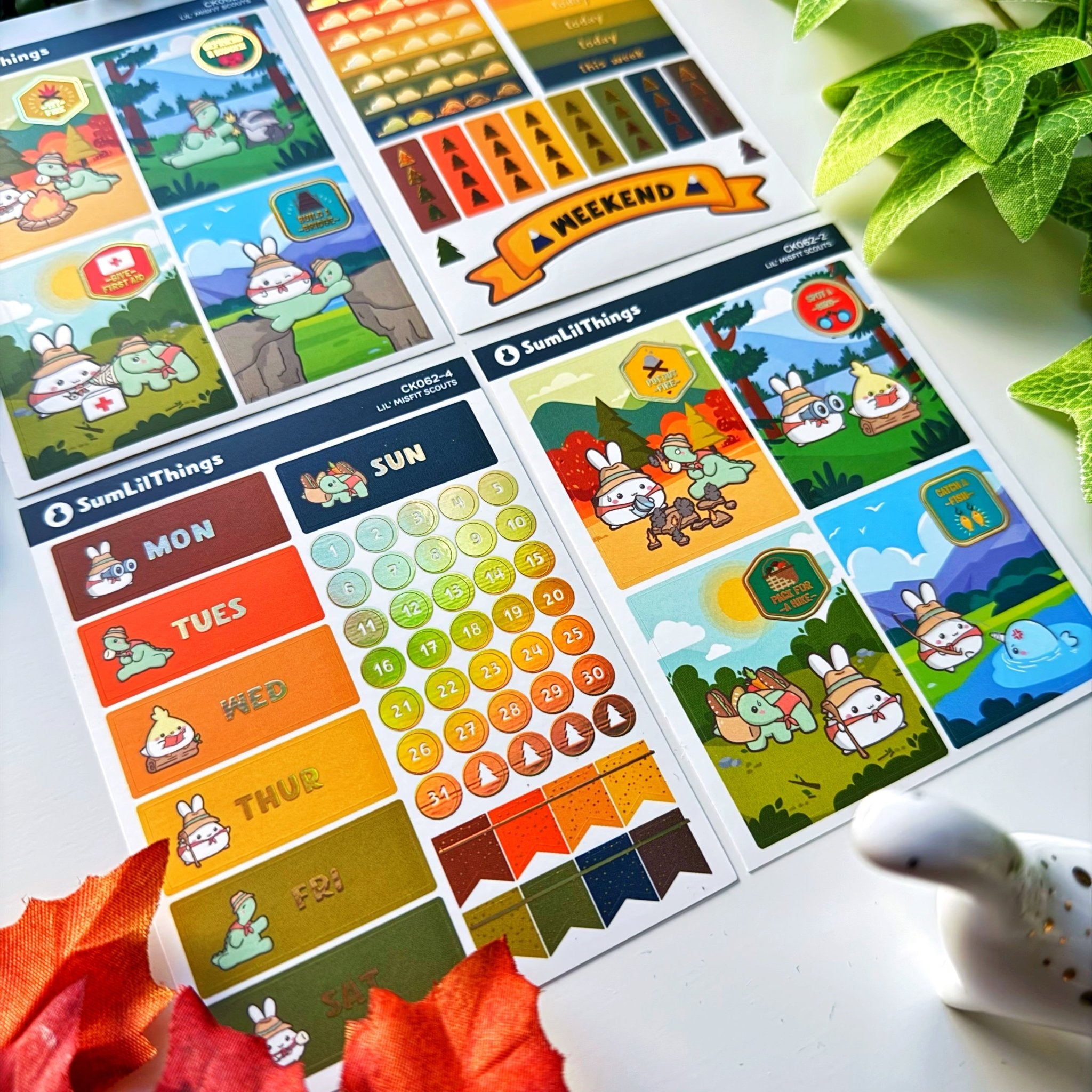 Vertical Kit - Lil' Misfit Camp (10 Pages) - Holo Gold - SumLilThings