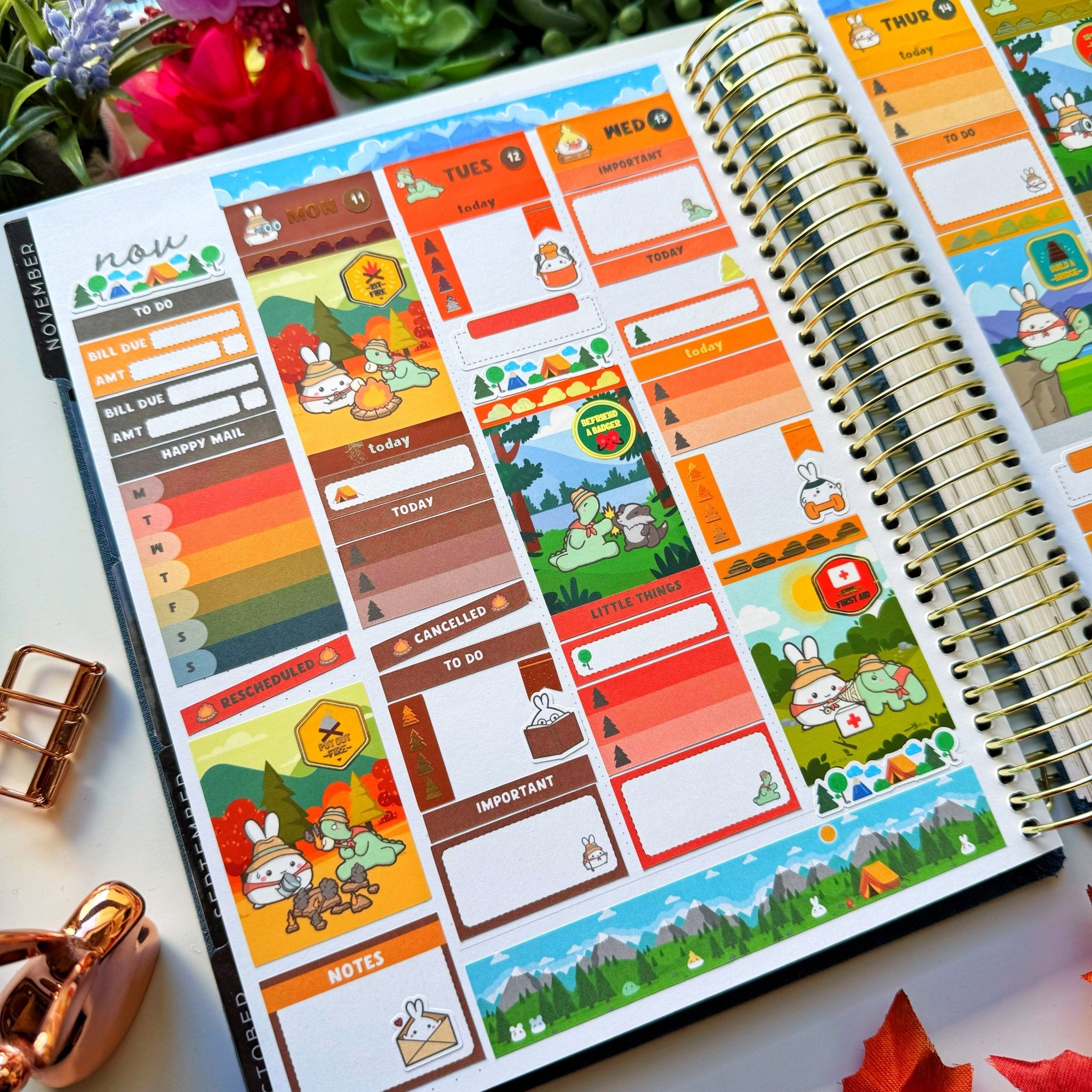 Vertical Kit - Lil' Misfit Camp (10 Pages) - Holo Gold - SumLilThings