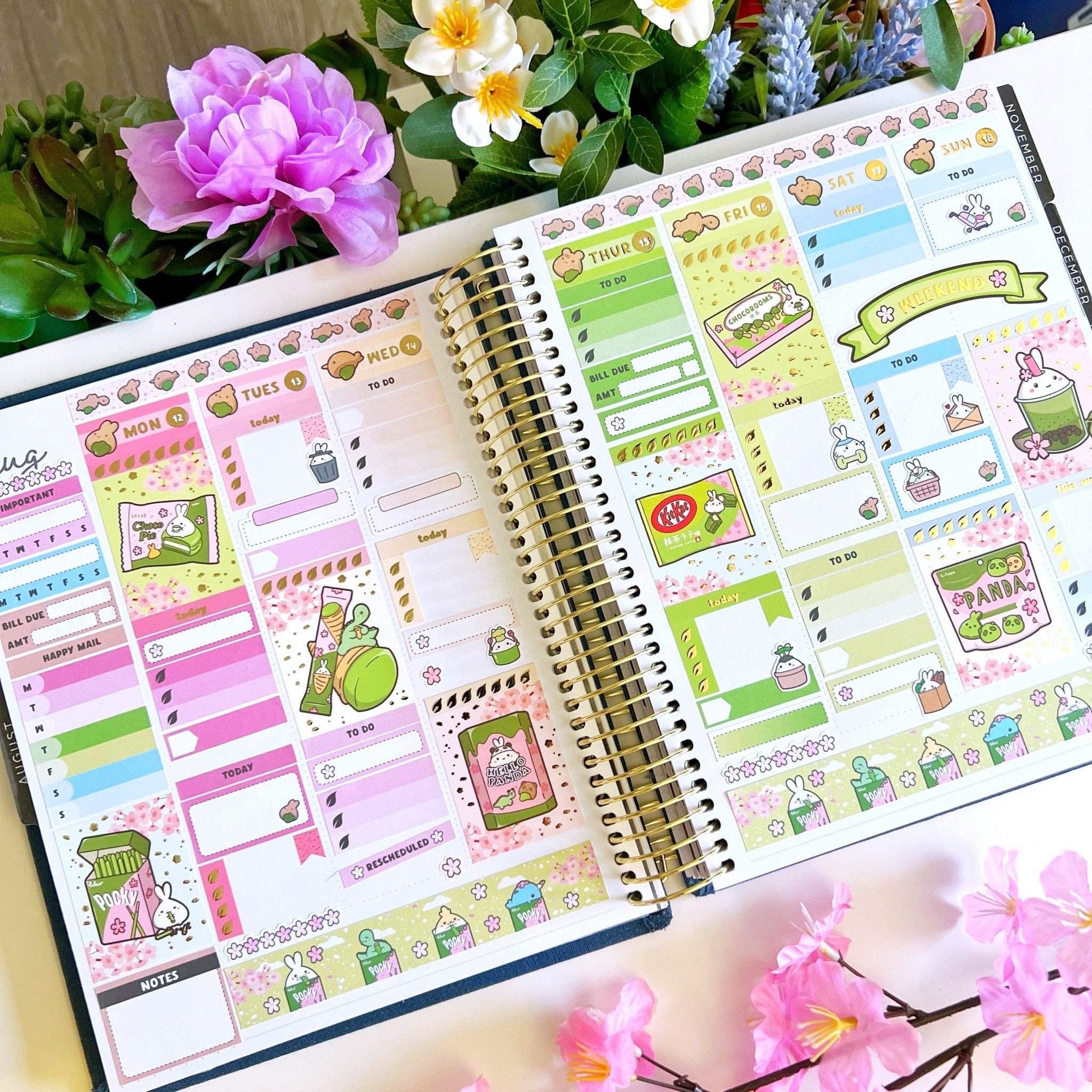 Vertical Kit - Matcha Munchies (10 Pages) - Gold - SumLilThings