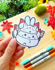 Vinyl Sticker - Kitsune with Dango - SumLilThings