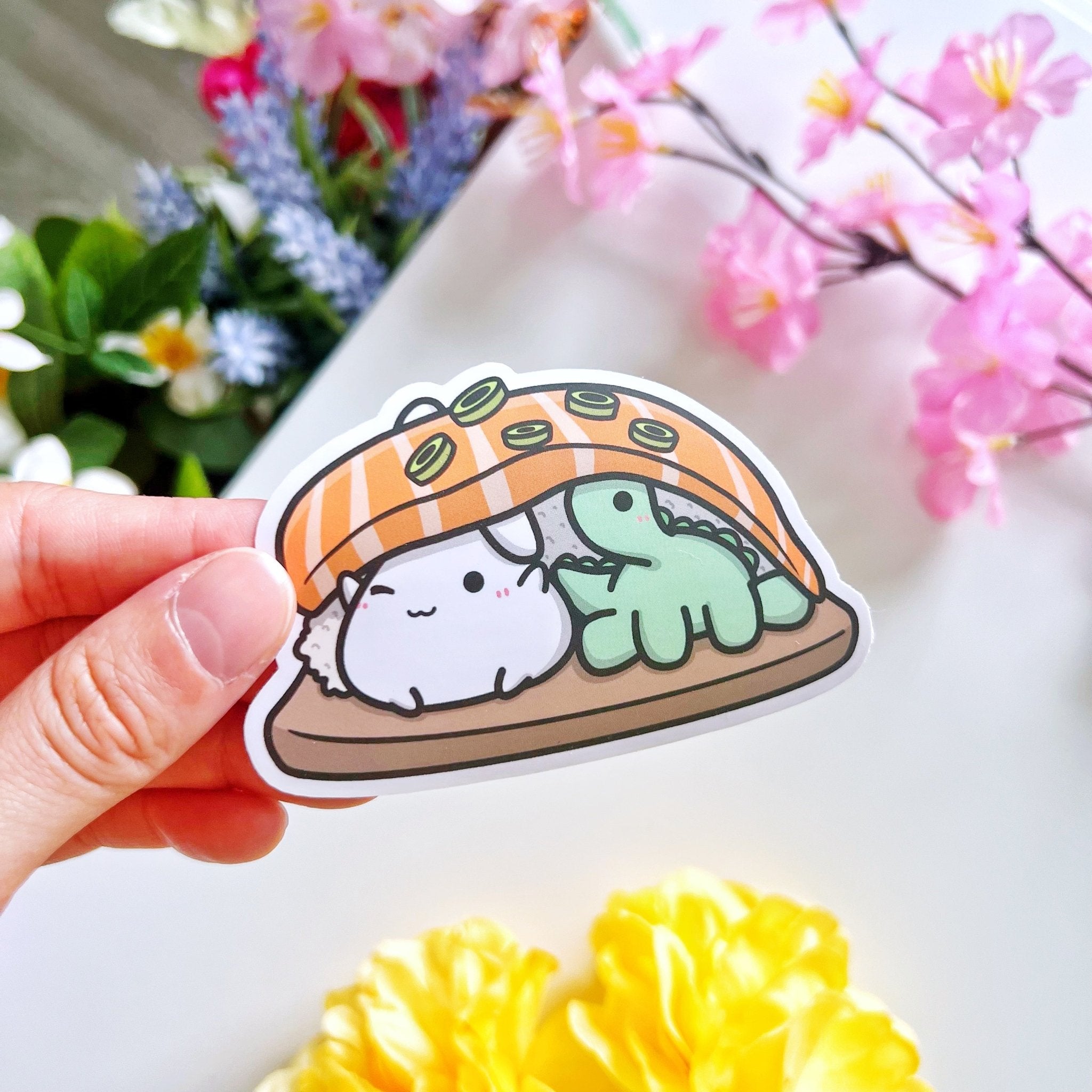 Vinyl Sticker - Peeking Salmon - SumLilThings