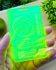 Washi Cutter - Lil's Cyber ID Card (Acrylic) - Blacklight Reactive - SumLilThings