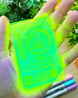 Washi Cutter - Lil's Cyber ID Card (Acrylic) - Blacklight Reactive - SumLilThings