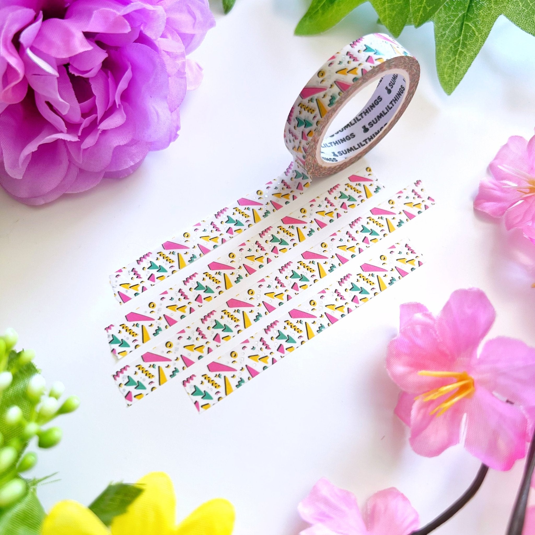 Washi Tape - Lil’ Geometric Pattern - Holo Foil - 10mm - SumLilThings